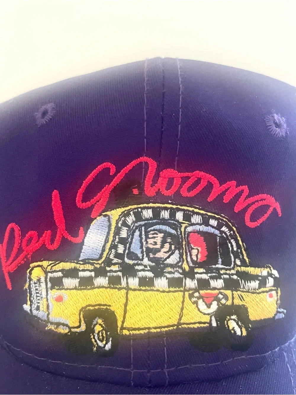 Rare Vintage 1993 RED GROOMS Ruckus Taxi Cab Purple Hat- NYC Exhibition - New